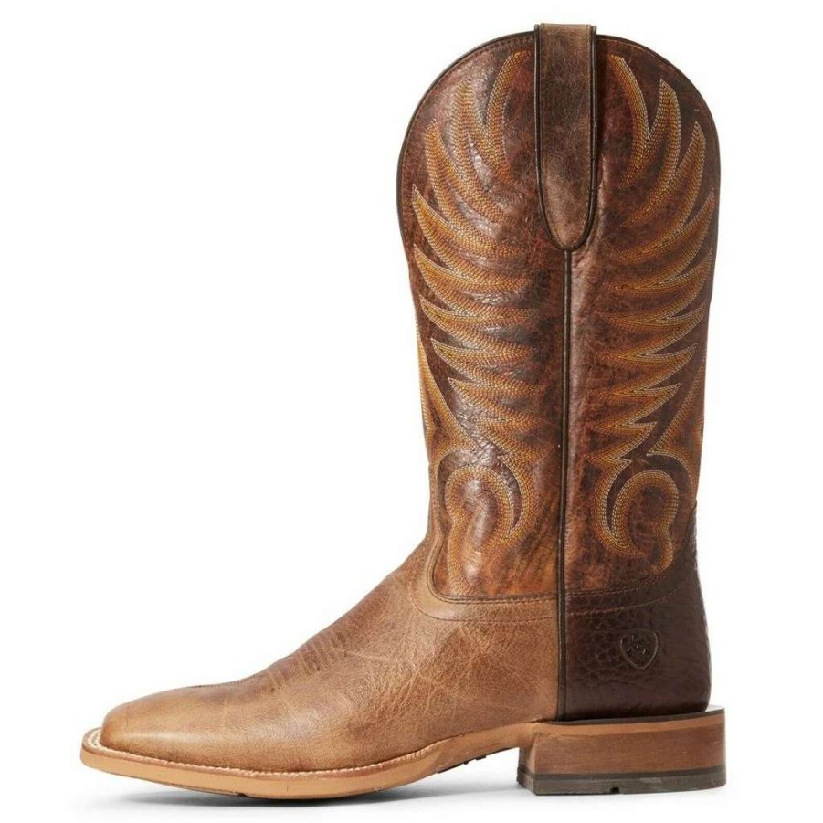 Footwear * | Ariat Men'S Toledo Natural Crunch Wide Square Toe Boots