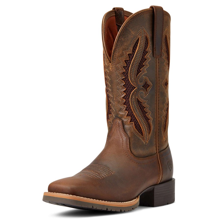 Footwear * | Ariat Women'S Hybrid Rancher Venttek 360 Western Boot Distressed Tan/ Truffle