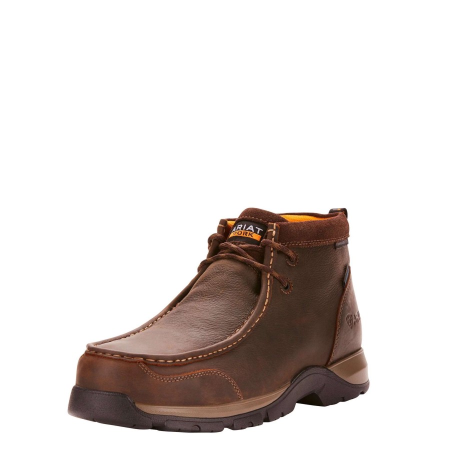 Footwear * | Ariat Edge Lte Moc Waterproof Composite Toe Work Boot Dark Brown