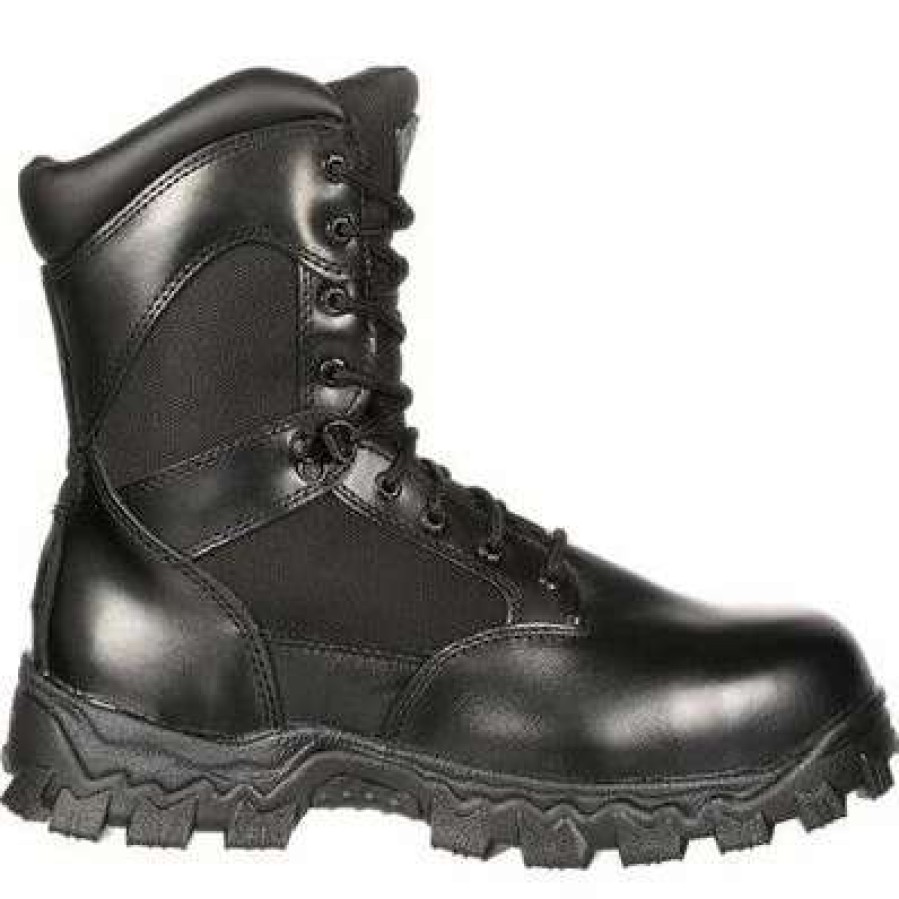 Footwear * | Women'S Rocky Alphaforce Zipper Composite Toe Public Service Boot Black