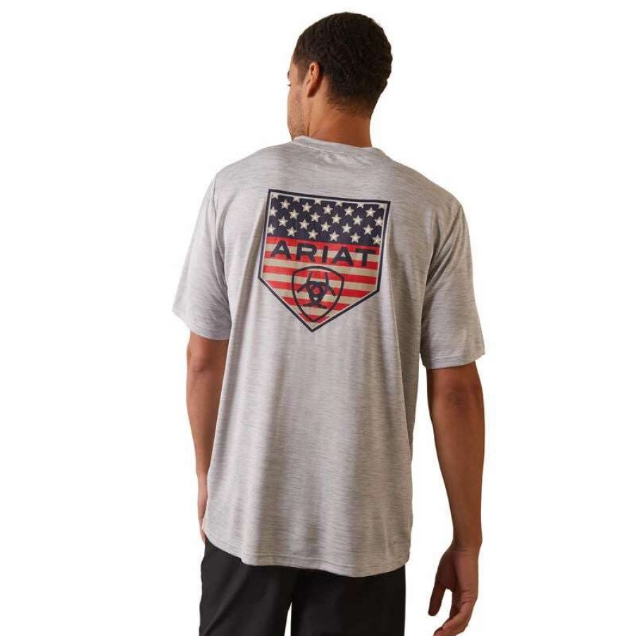 Men * | Ariat Charger Proud Shield T-Shirt