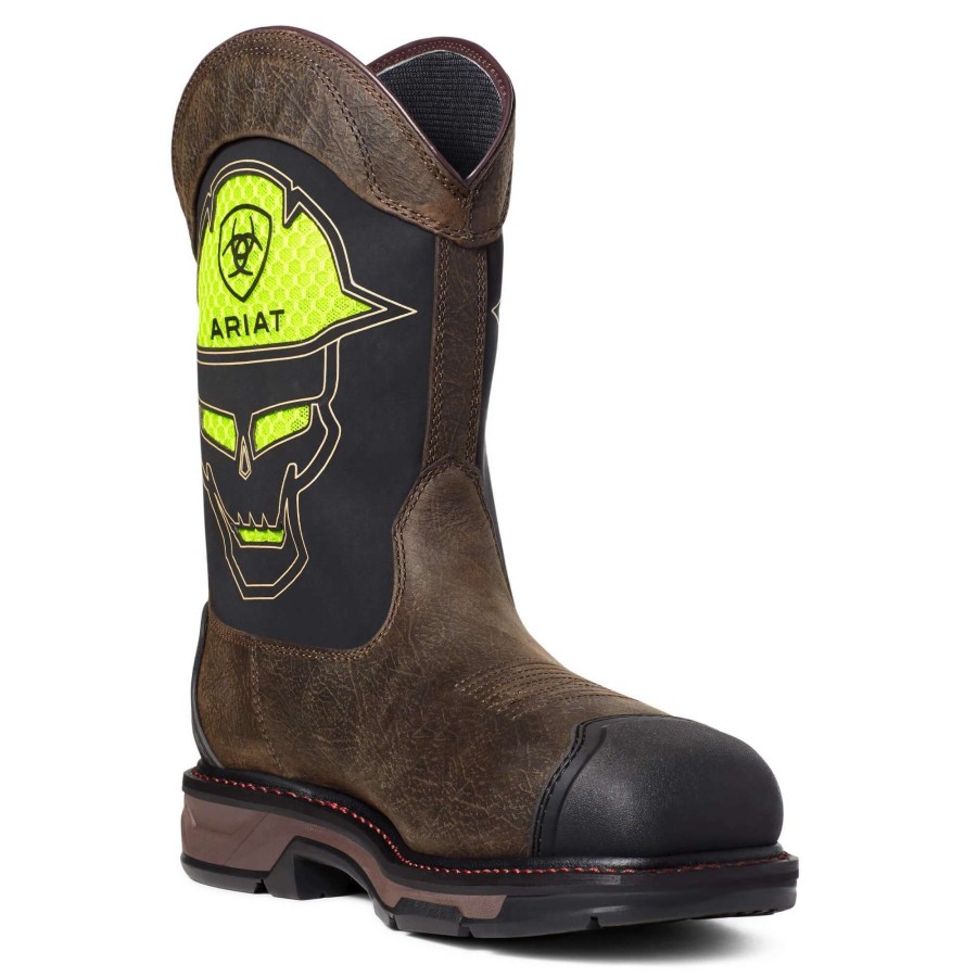 Footwear * | Ariat Workhog Xt Venttek Bold Waterproof Carbon Toe Work Boot Iron Coffee