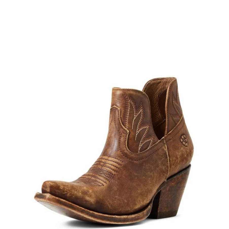 Footwear * | Ariat Women'S Hazel Western Boot Naturally Distressed Brown