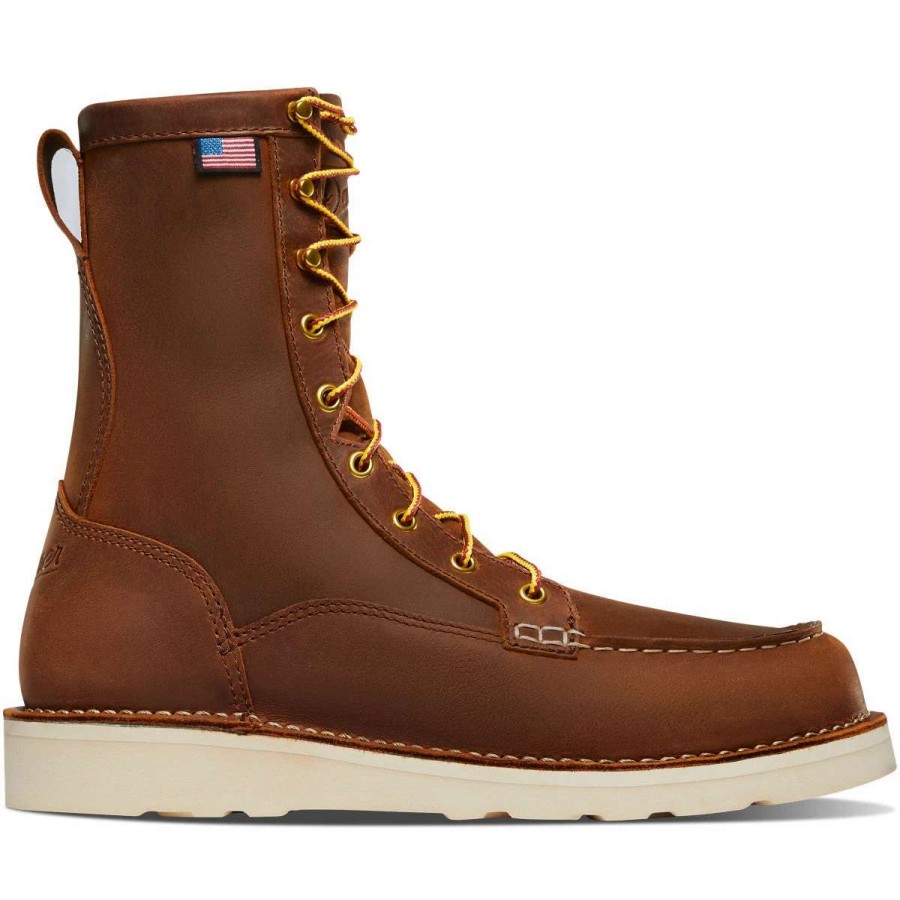 Footwear * | Danner Bull Run Moc-Toe 8-Inch Steel Toe Boots Tobacco