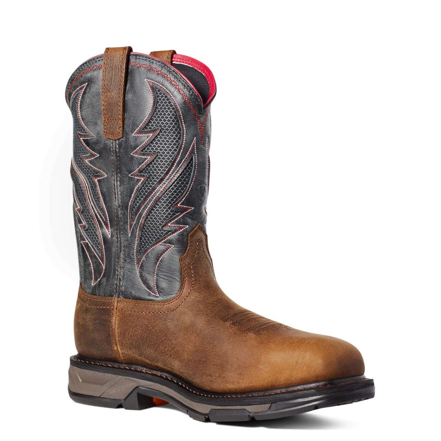 Footwear * | Ariat Workhog Xt Venttek Waterproof Carbon Toe Work Boots Rye Brown